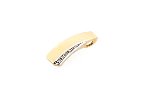 Kette mit Anhänger • 333 Gelb- und Weißgold • Diamanten