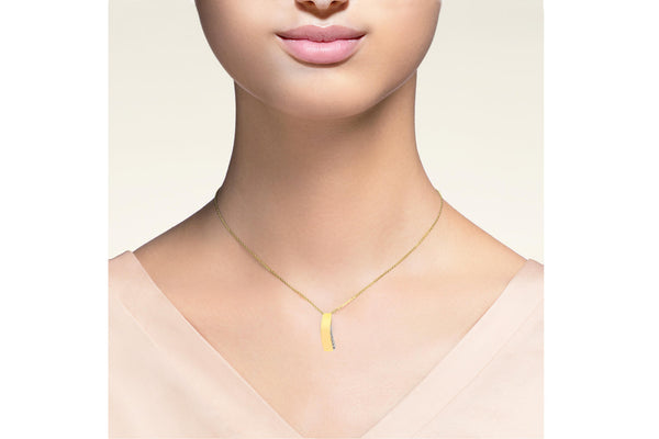 Kette mit Anhänger • 333 Gelb- und Weißgold • Diamanten
