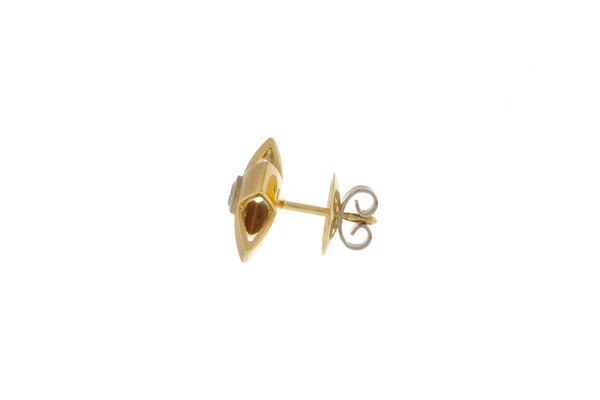 Ohrstecker 750 Gelbgold • Brilant • Kreuz • Seitenansicht