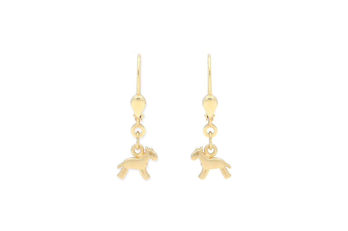 Kinder Ohrhänger Pferd • 333 Gold