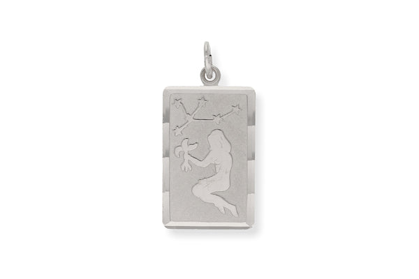 Sternzeichen Jungfrau ♍ Anhänger rechteckig • 925 Silber