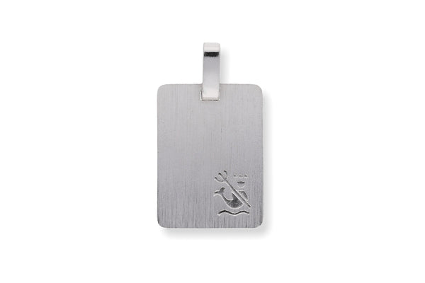 Sternzeichen Wassermann ♒ Anhänger rechteckig • 925 Silber