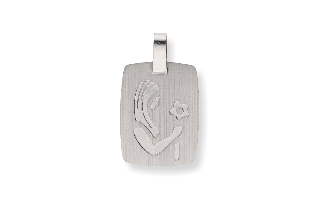 Sternzeichen Jungfrau ♍ Anhänger rechteckig • 925 Silber