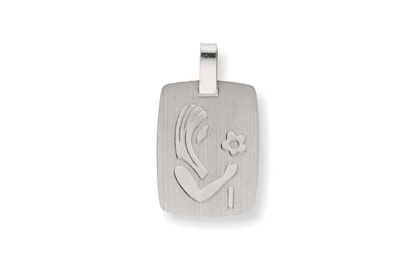 Sternzeichen Jungfrau ♍ Anhänger rechteckig • 925 Silber