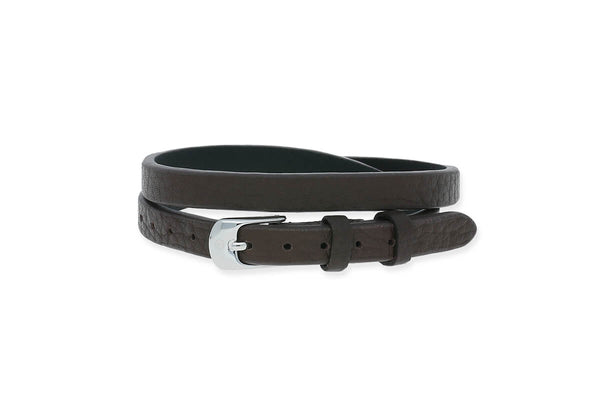 Blumenkind Armband braun • Leder