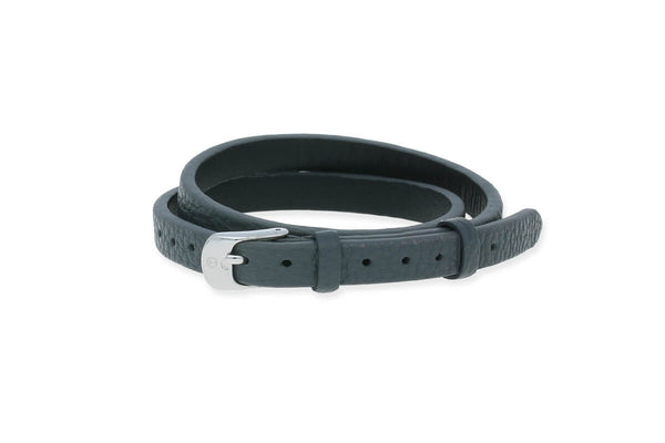 Blumenkind Armband grau • Leder