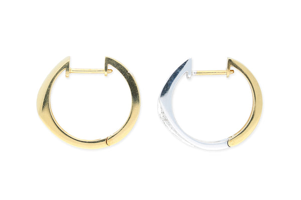 Creolen • 585 Weiß- und Gelbgold • Brillanten