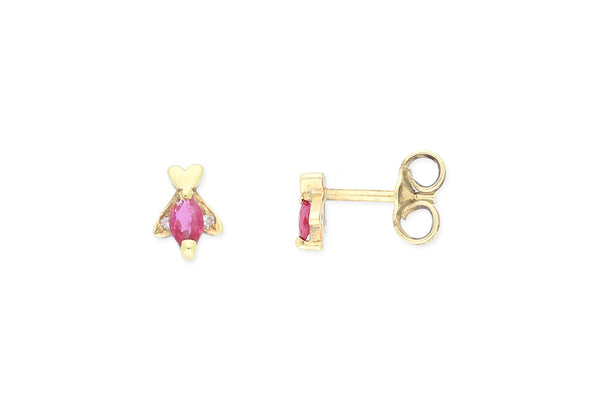 Ohrstecker • 585 Gold • Rubin
