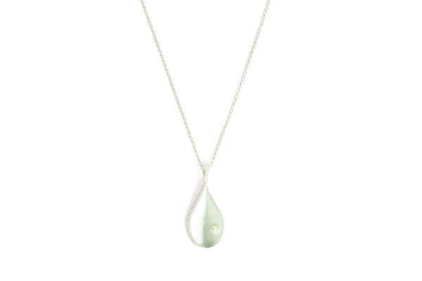 BERND WOLF Silber-Collier Aquaperla - Zirkonia - Perle
