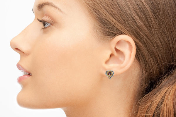 Gerry Eder Ohrstecker • 925 Silber • Granat