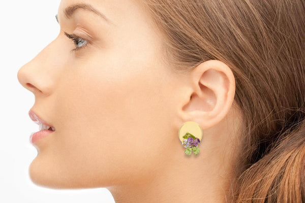 Ohrhänger 750 Gelbgold • Amethyst • Peridot