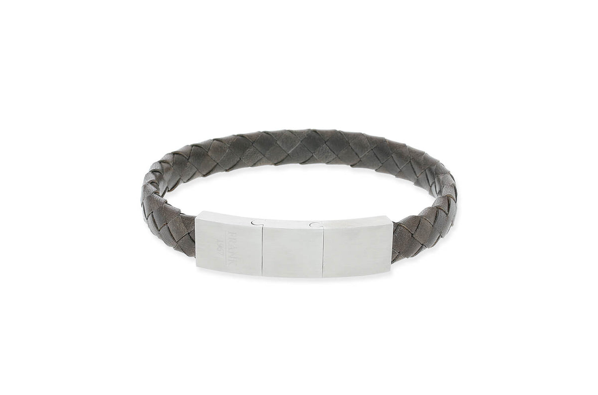 Frank 1967 Herrenarmband • Leder •  Edelstahl • 7FB-0324