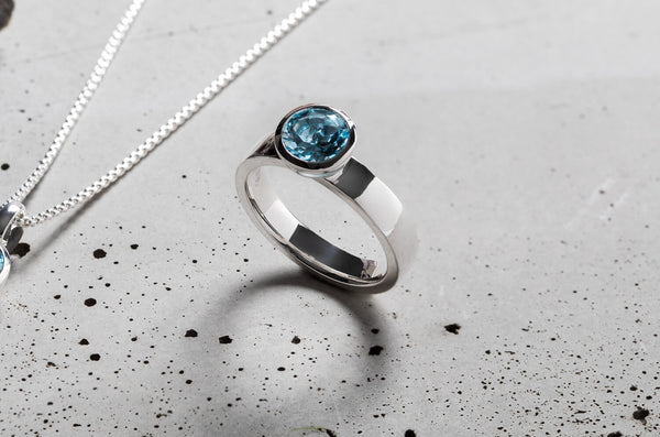 Bastian inverun Ring • Blautopas • Silber 925 rhodiniert • 21181.53