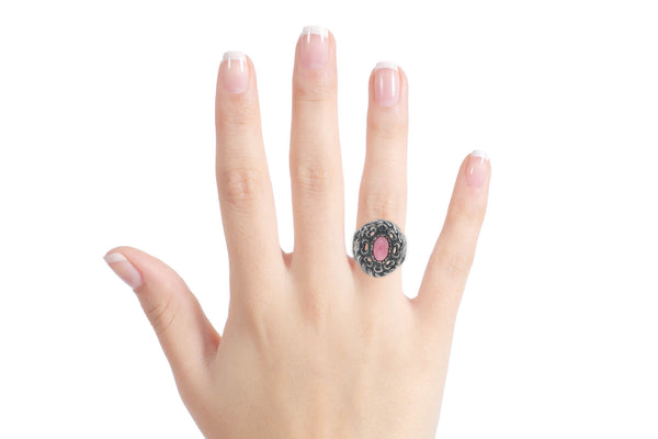 Trachten Ring • 835 Silber • Rhodochrosit