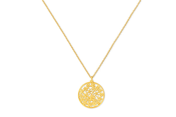 Bernd Wolf 925er Silber-Collier • 24kt Goldplattierung • Bouquenio