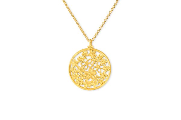 Bernd Wolf 925er Silber-Collier • 24kt Goldplattierung • Bouquenio