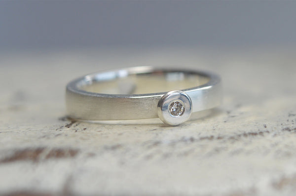 Bastian Ring • Silber 925 rhodiniert • Brillant • 12823.52