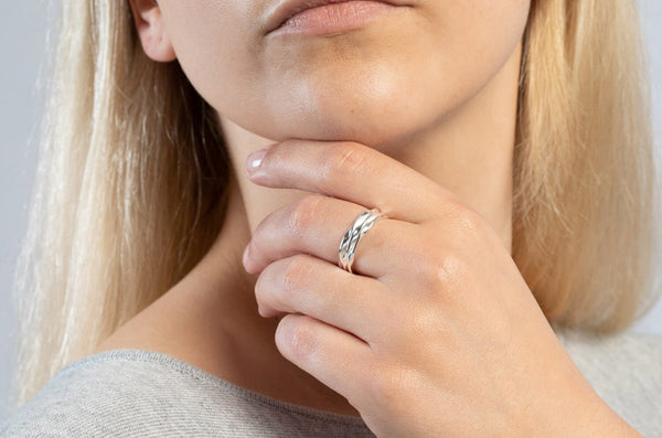 Bastian inverun Ring Infinite Twist • Silber 925 rhodiniert • 38781-54