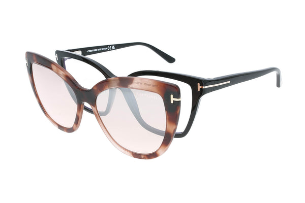 Tom Ford Brille TF5641-B 001 mit ZWEI Magnet Sonnenclips