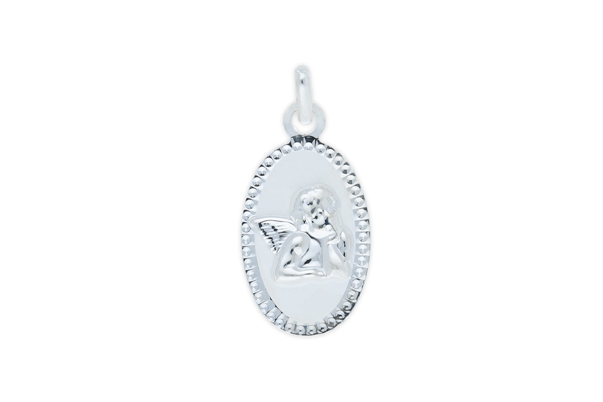 Schutzengel  Anhänger oval • 925 Silber