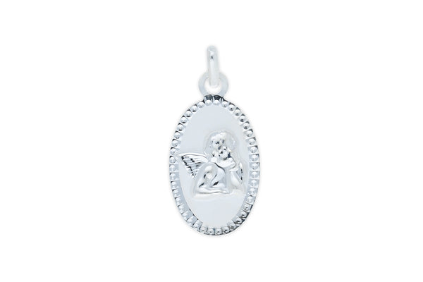 Schutzengel  Anhänger oval • 925 Silber