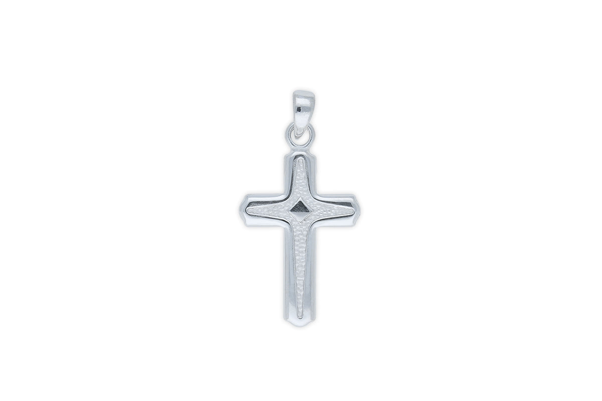 Kreuz Anhänger • 925 Silber rhodiniert