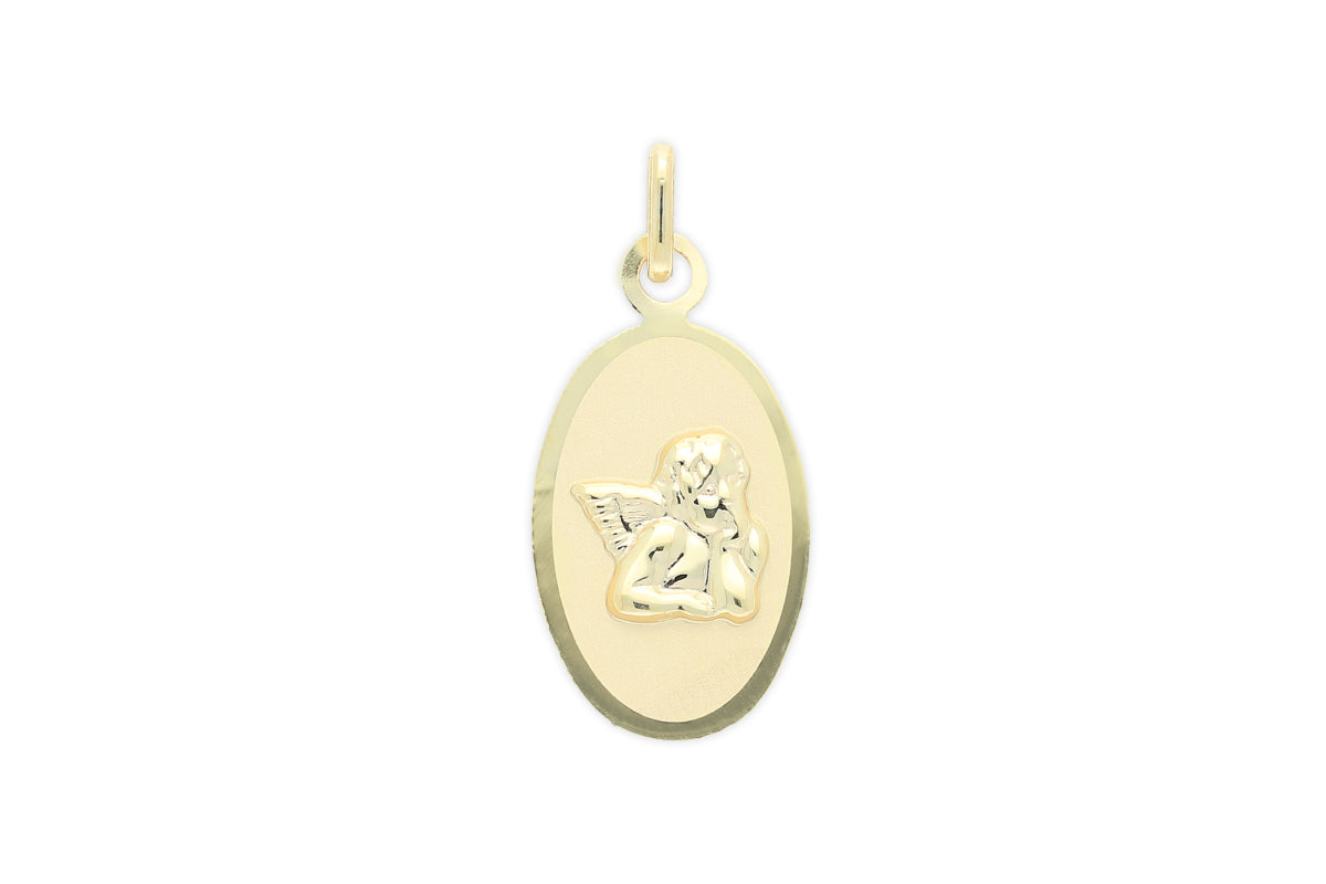 Schutzengel  Anhänger oval • 333 Gold