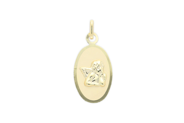 Schutzengel  Anhänger oval • 333 Gold