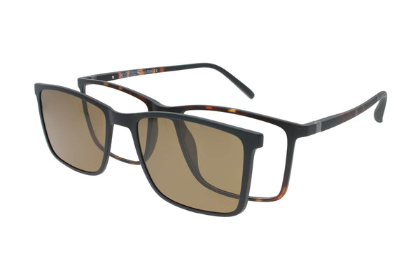 Spar-Set: Arctic Clip Brille X3180 C2 mit 2 polarisierten Sonnenclips