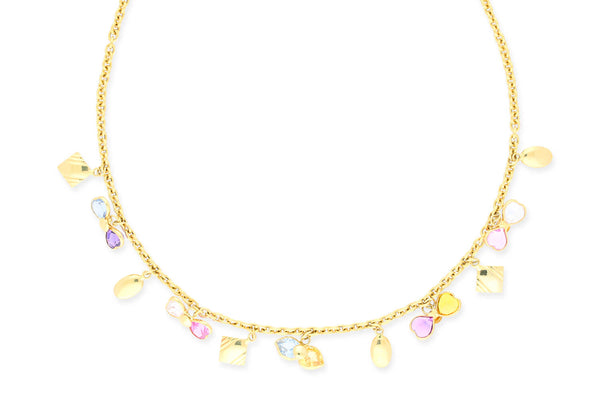 Collier • 750 Gold • synth. Steine