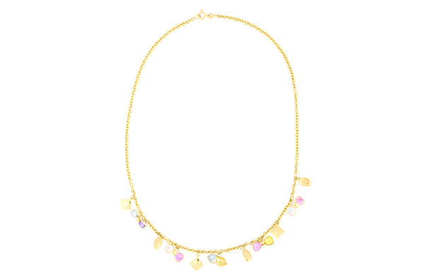 Collier • 750 Gold • synth. Steine