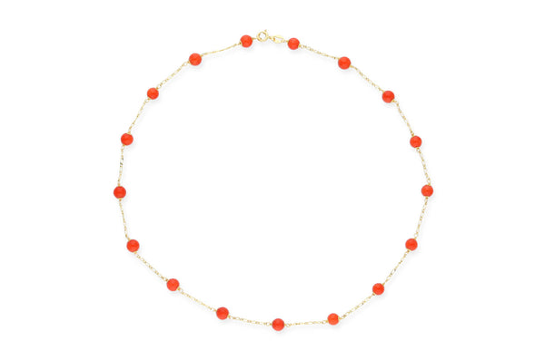 Set Collier & Armband • 750 Gold • Koralle