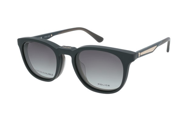 Police Brille mit polarisiertem Magnet Sonnenclip • GROOVE 2 VPLF02 06BL