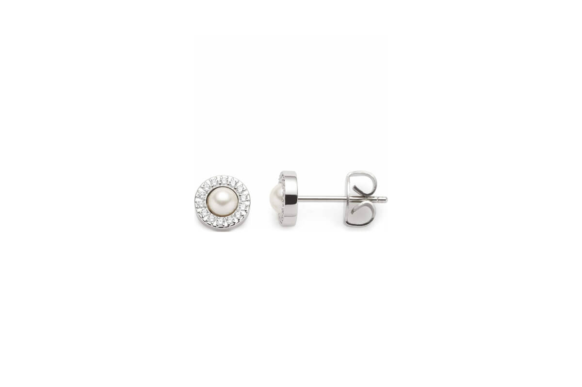 Leonardo Ohrstecker glitz/weiß Isa • 023347