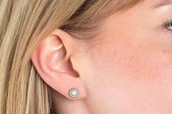 Leonardo Ohrstecker glitz/weiß Isa • 023347