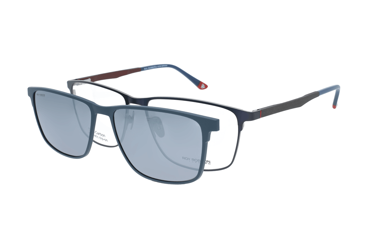 Roy Robson Brille mit polarisiertem Magnet Sonnenclip • 40101-1 · Blau