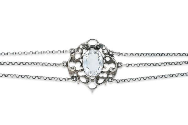 Trachten Collier • 800 Silber • Bergkristall