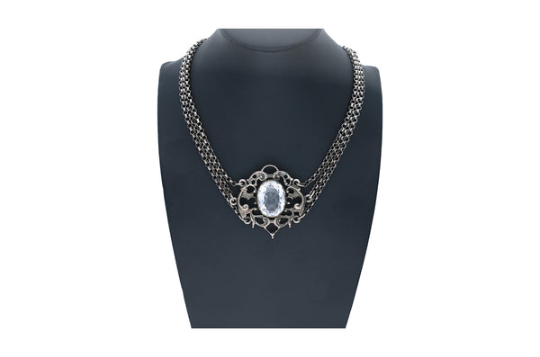 Trachten Collier • 800 Silber • Bergkristall