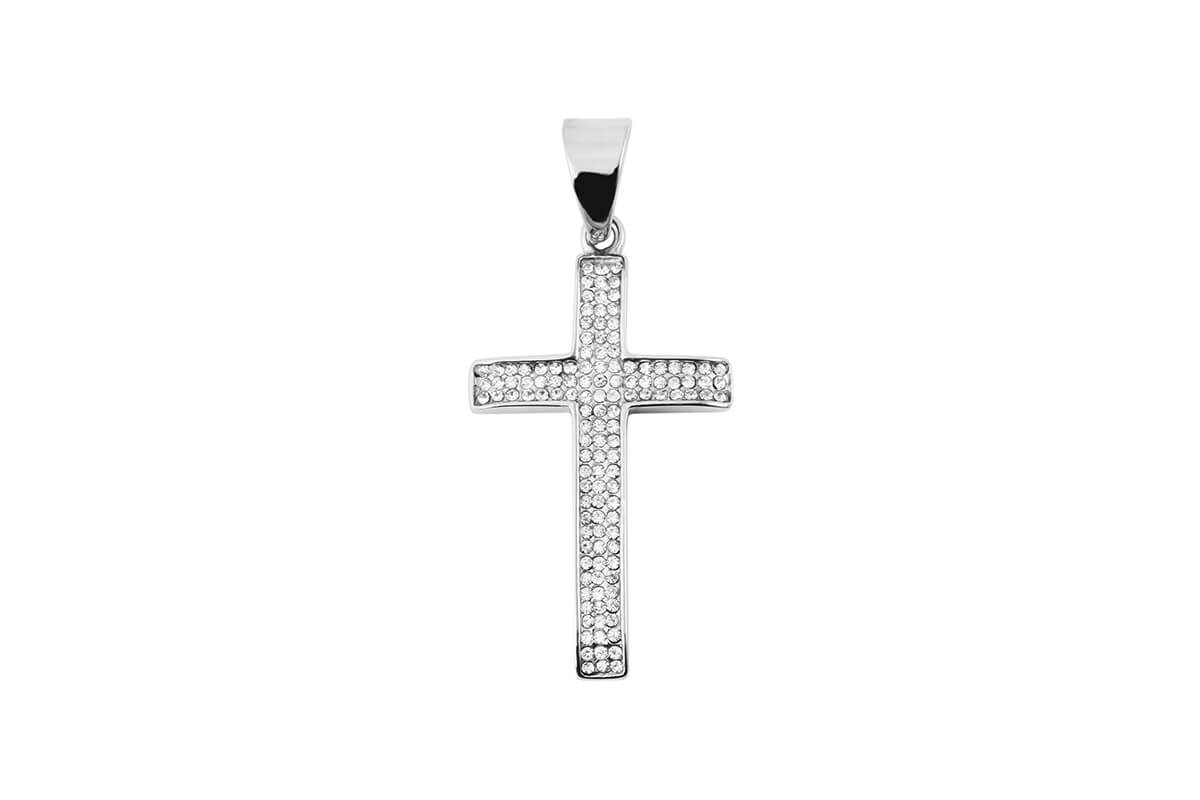 AKZENT Kreuz Anhänger • Edelstahl • Glasstein • 5020180-001