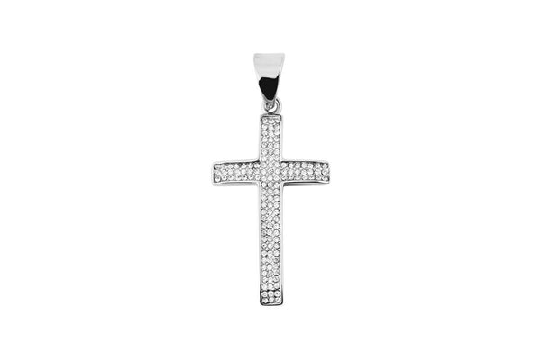 AKZENT Kreuz Anhänger • Edelstahl • Glasstein • 5020180-001