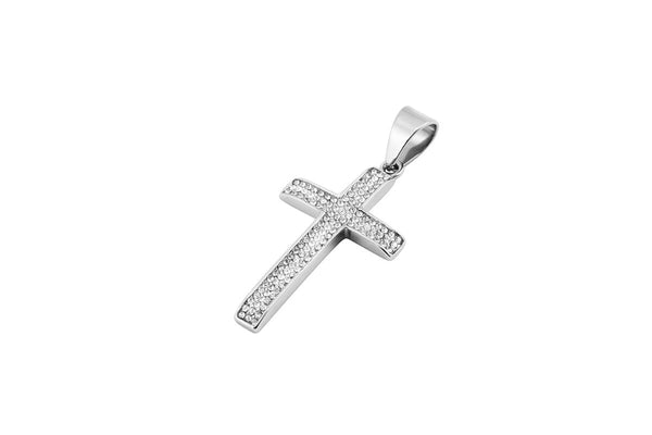 AKZENT Kreuz Anhänger • Edelstahl • Glasstein • 5020180-001