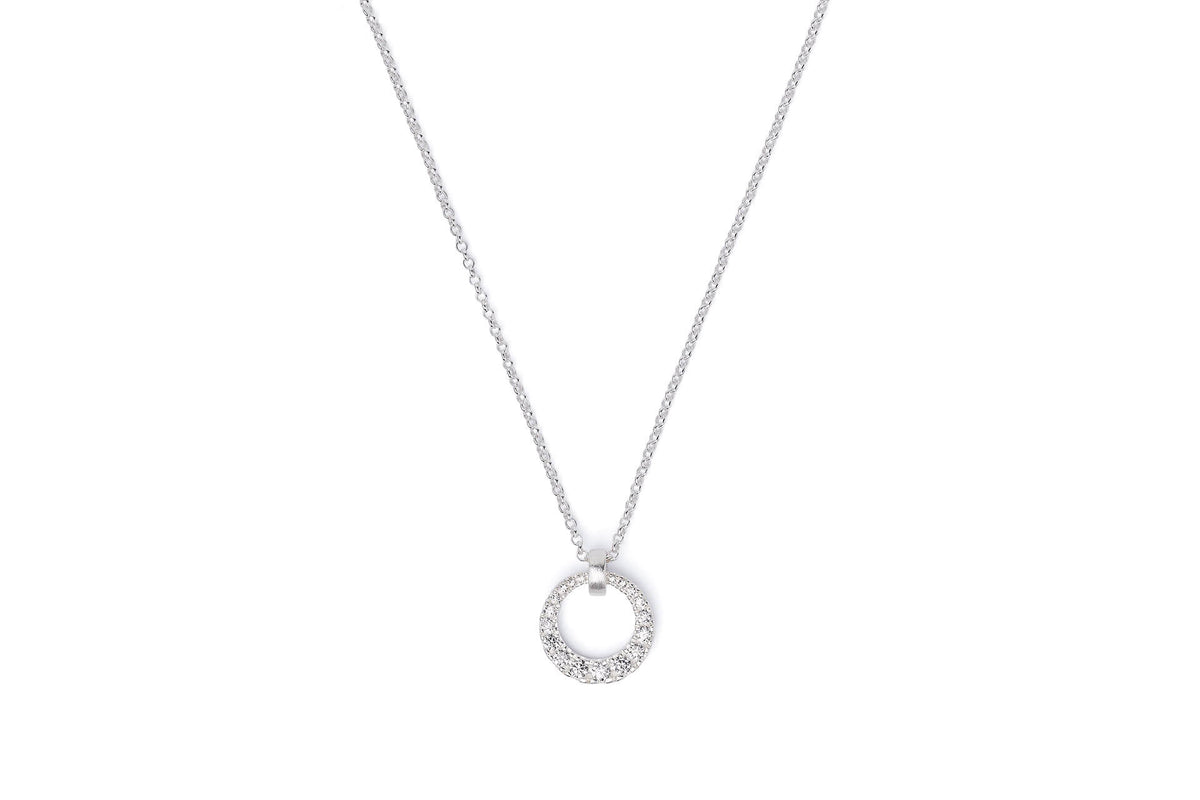 Bernd Wolf Collier Croissant • 925er Silber • Zirkonia