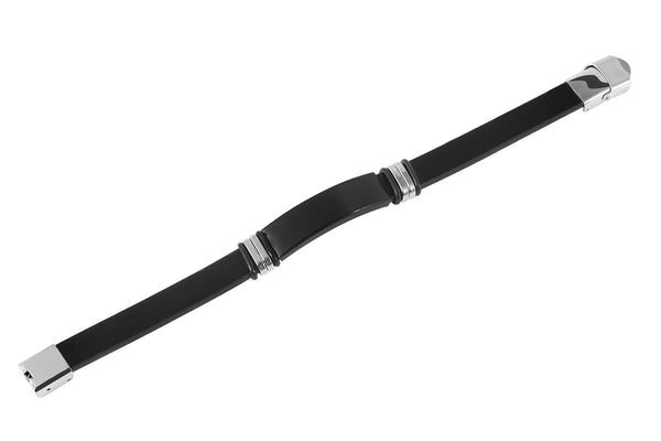 AKZENT Herrenarmband • Edelstahl • Leder • 5040118-003