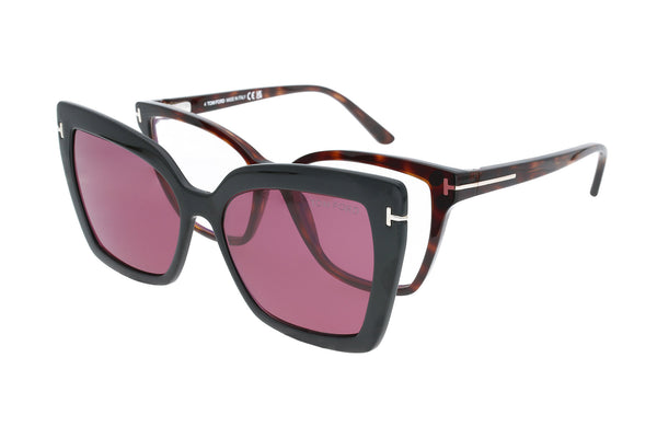 Tom Ford Brille TF5641-B 054 mit ZWEI Magnet Sonnenclips · Braun · Bild 2