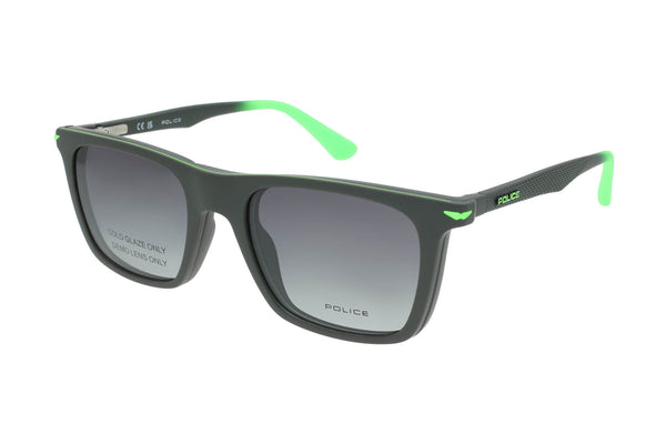 Police Brille CHAMP JR1 UK136 B81P mit Magnet-Sonnenclip