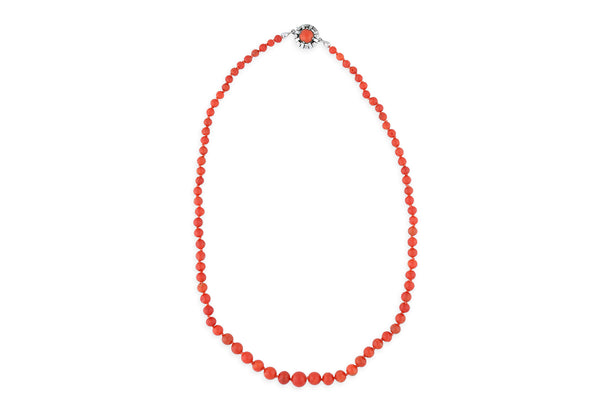 Antikes Korallencollier • 835 Silber