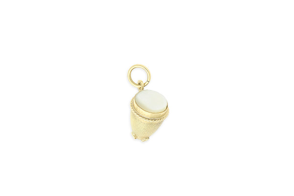 Anhänger Trommel • 585 Gold • Perlmutt