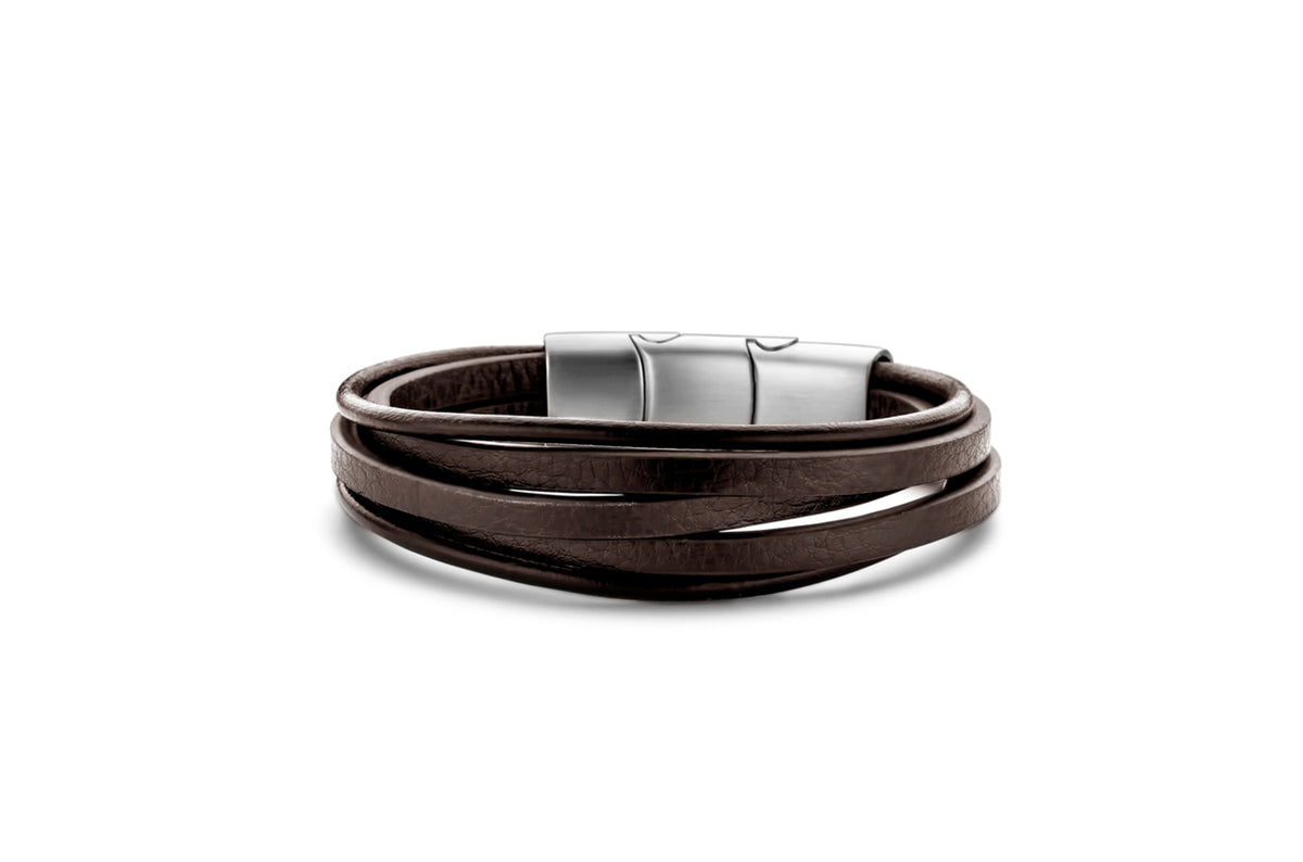 Frank 1967 Herrenarmband • Leder •  Edelstahl • 7FB-0510