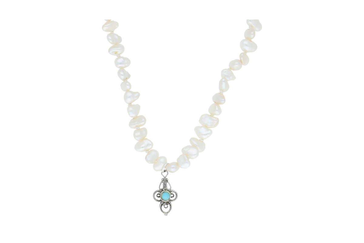 Süßwasserperlencollier • 925 Silber