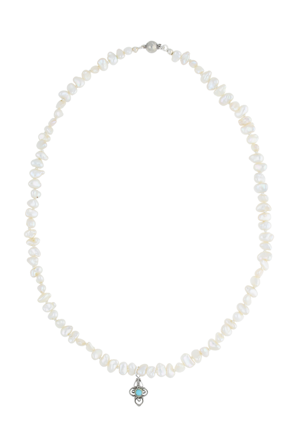 Süßwasserperlencollier • 925 Silber